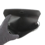 Celine Shoulder Bag Triangle Logo Leather Pochette Black — view 5