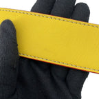 Fendi Shoulder Strap Leather Yellownavy — view 5