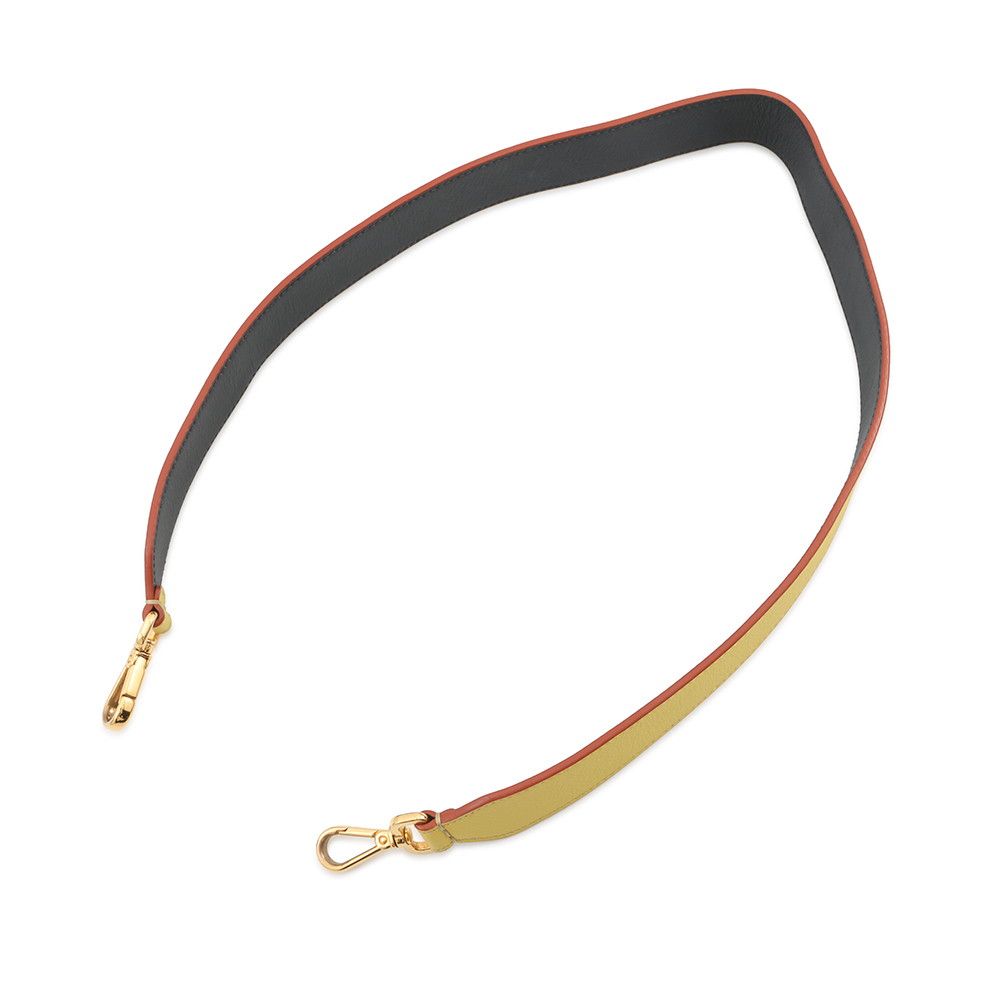 Fendi Shoulder Strap Leather Yellownavy — view 4