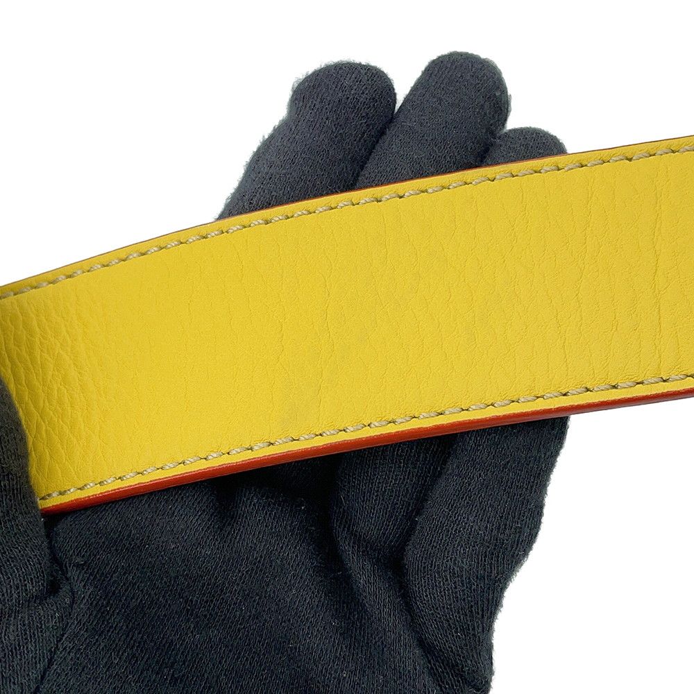 Fendi Shoulder Strap Leather Yellownavy — view 6