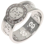 Gucci Icon Toile Diamond Ring 18K White Gold — view 2