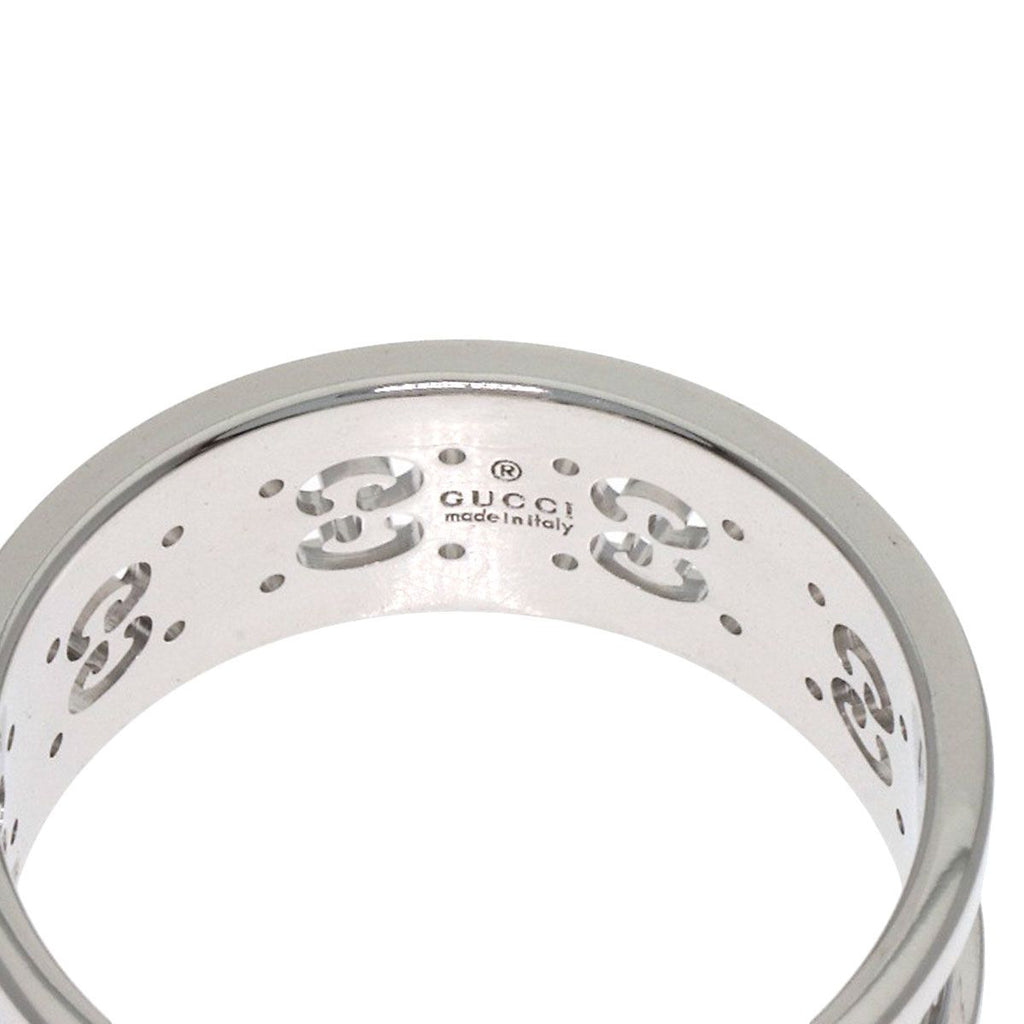 Gucci Icon Toile Diamond Ring 18K White Gold — view 6