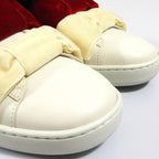 Gucci Ribbon Bee Low Cut Slip on Sneakers 36.5 White Red Navy — view 4
