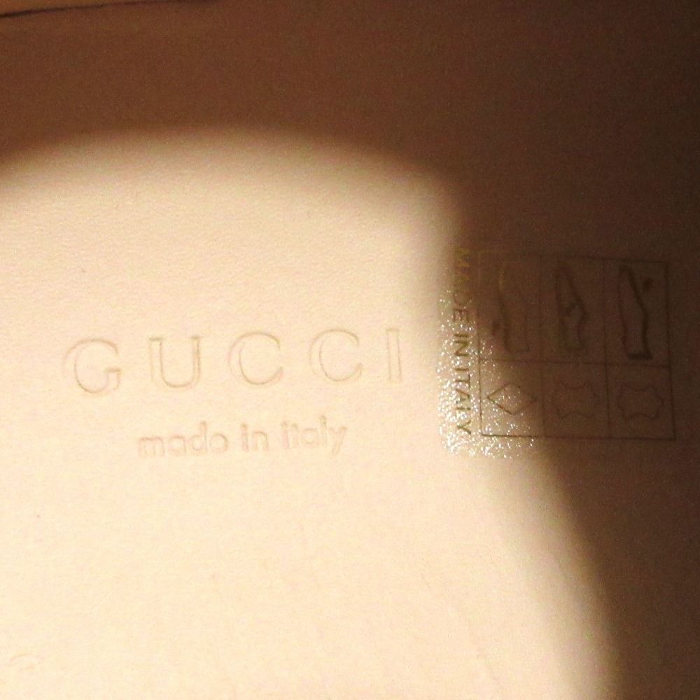 Gucci Ribbon Bee Low Cut Slip on Sneakers 36.5 White Red Navy — view 8