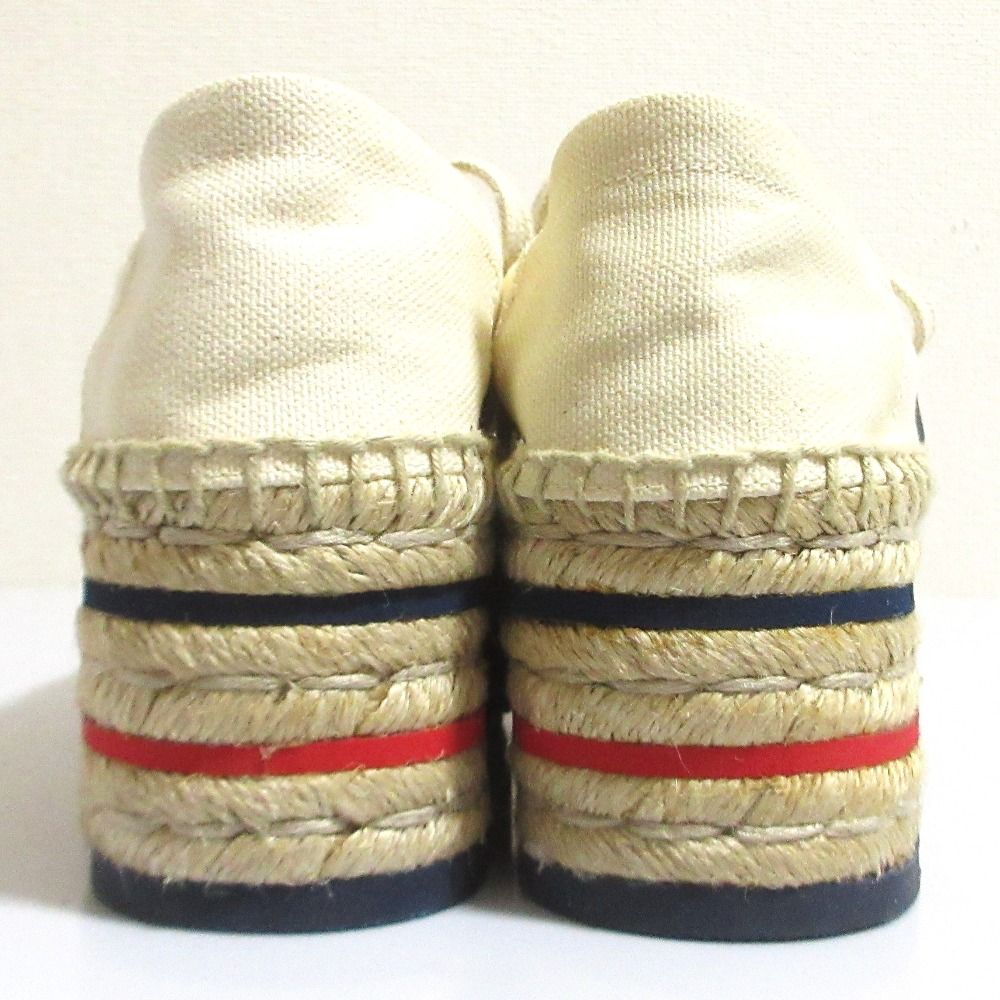 Gucci Logo Print Espadrilles Platform Mushuze 35.5 Off-white — view 5
