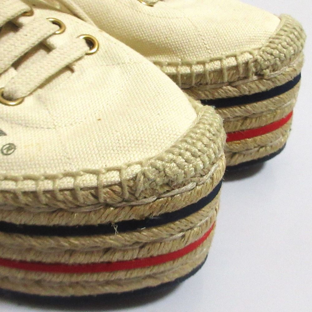 Gucci Logo Print Espadrilles Platform Mushuze 35.5 Off-white — view 7