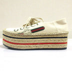 Gucci Logo Print Espadrilles Platform Mushuze 35.5 Off-white — view 4