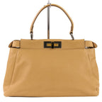 Fendi Peekaboo 2-Way Shoulder Bag Brown Beige — view 3