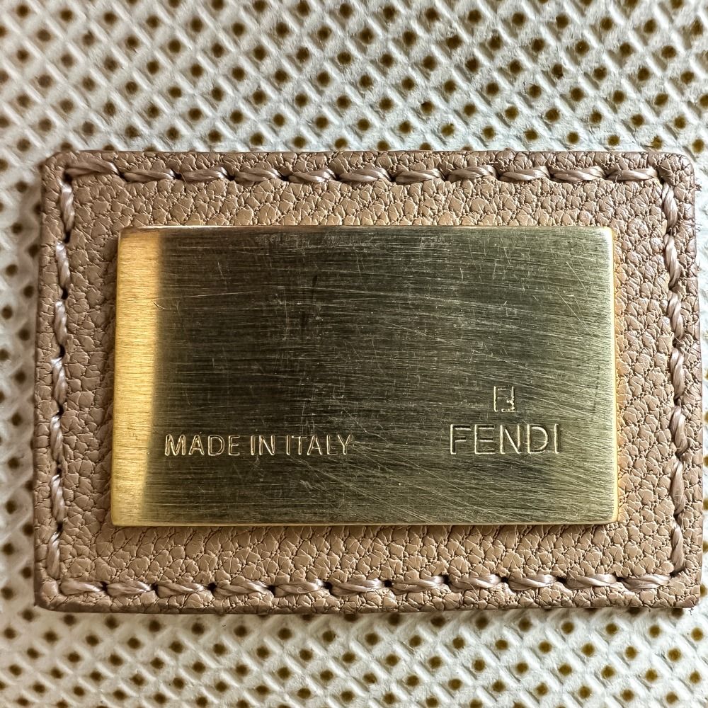 Fendi Peekaboo 2-Way Shoulder Bag Brown Beige — view 8