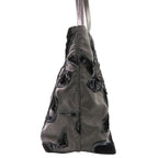 Prada Velvet Flower Nylon Tote Black — view 3