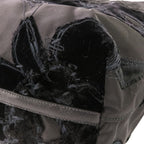 Prada Velvet Flower Nylon Tote Black — view 9