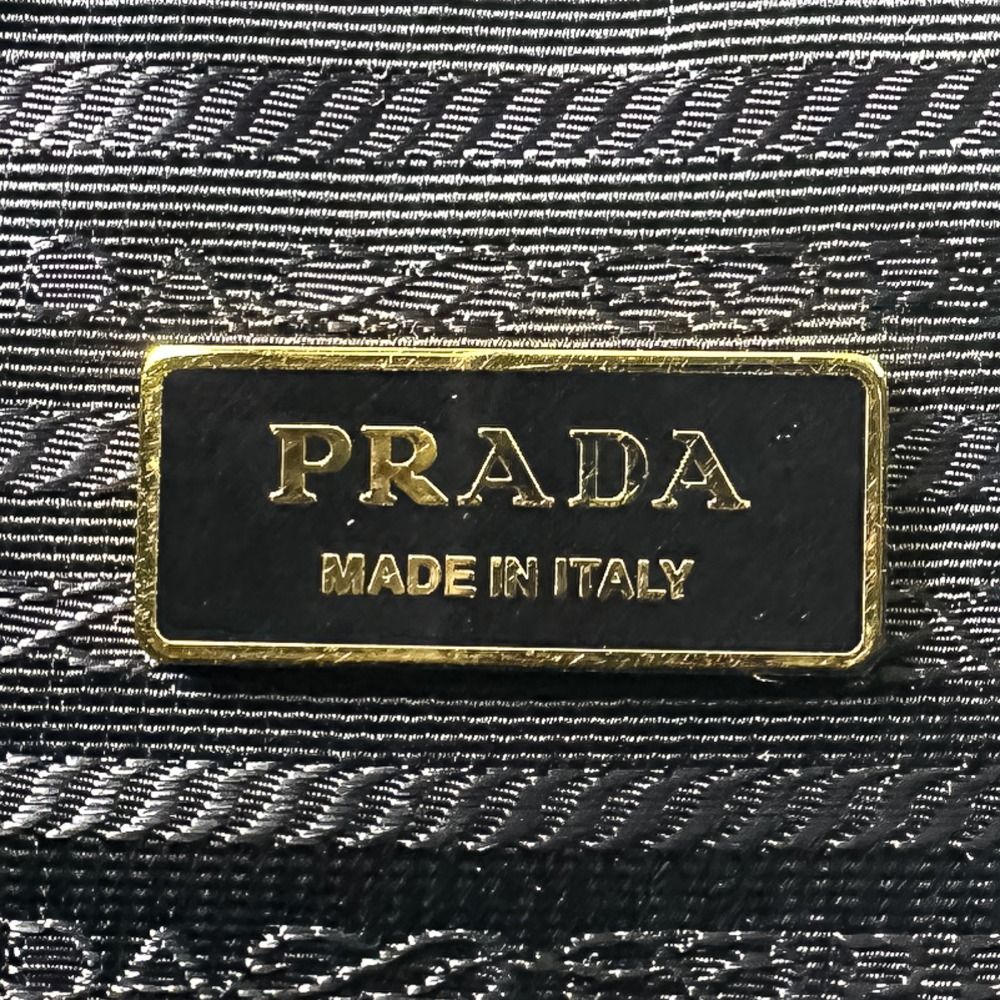 Prada Velvet Flower Nylon Tote Black — view 7