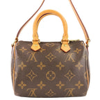 Louis Vuitton Nano Speedy Monogram Shoulder Pouch Mini Bag Brown — view 3