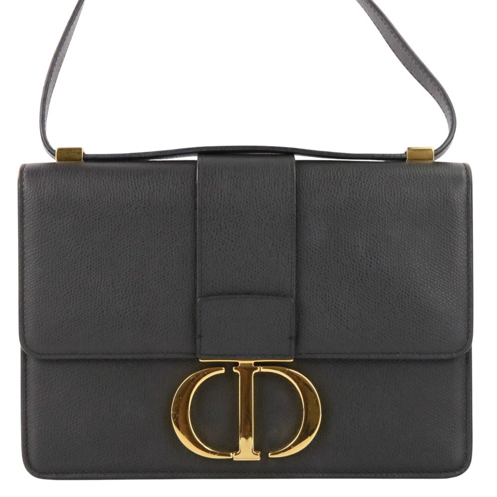 Dior 30 Montaigne Leather Bag Black — view 2
