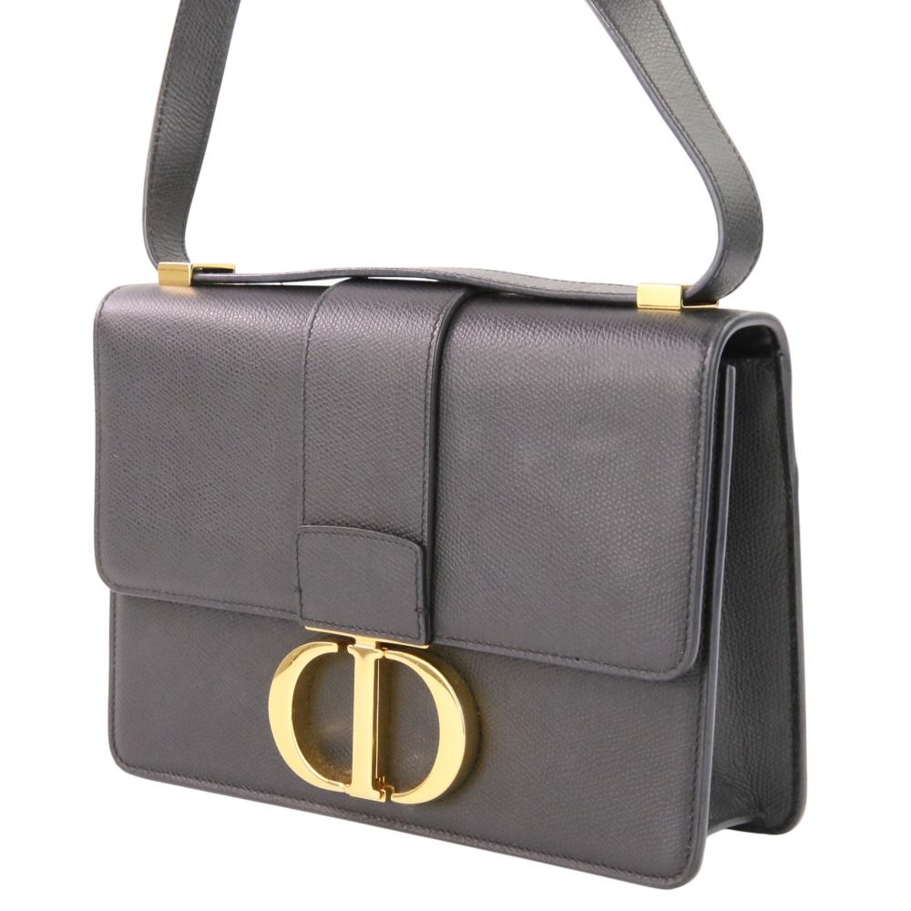 Dior 30 Montaigne Leather Bag Black — view 3