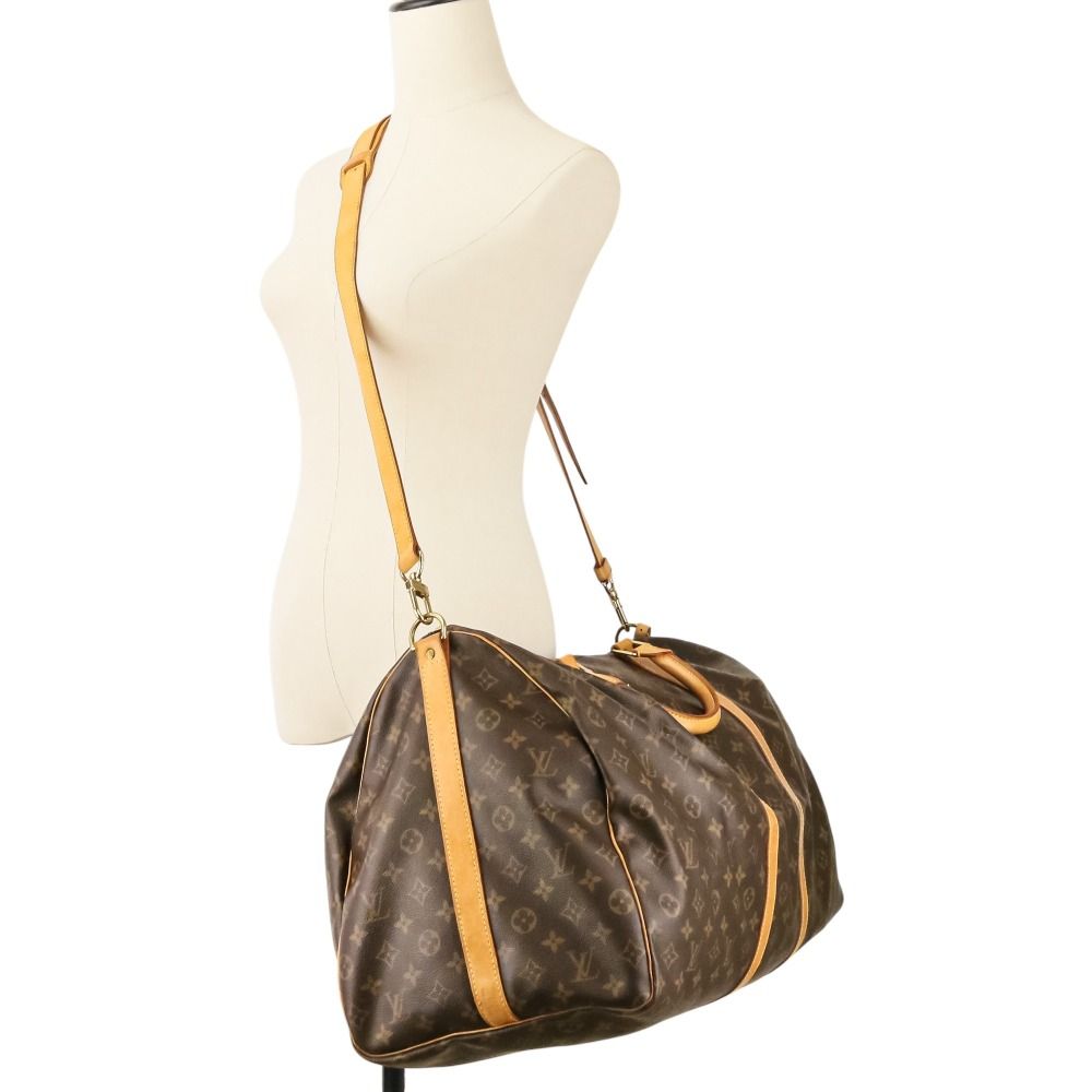 Louis Vuitton Monogram Keepall Bandouliere 60 Boston Bag Brown — view 8