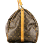 Louis Vuitton Monogram Keepall Bandouliere 60 Boston Bag Brown — view 2