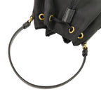 Prada Duet Drawstring Nylon Shoulder Bag Black — view 6