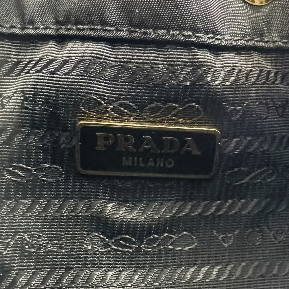 Prada Duet Drawstring Nylon Shoulder Bag Black — view 8