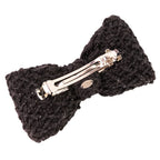 Chanel CC Logo Ribbon Tweed Barrette Black — view 2