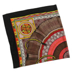 Hermes Cent Plis Des Miao Carre Geant 140 Cashier Large Shawl Black Red — view 2