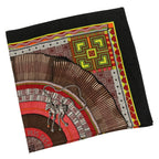 Hermes Cent Plis Des Miao Carre Geant 140 Cashier Large Shawl Black Red — view 3