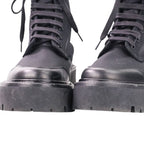 Celine Lace Up Balkis Boots Nylon Canvas 36 — view 9