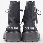 Celine Lace Up Balkis Boots Nylon Canvas 36 — view 5