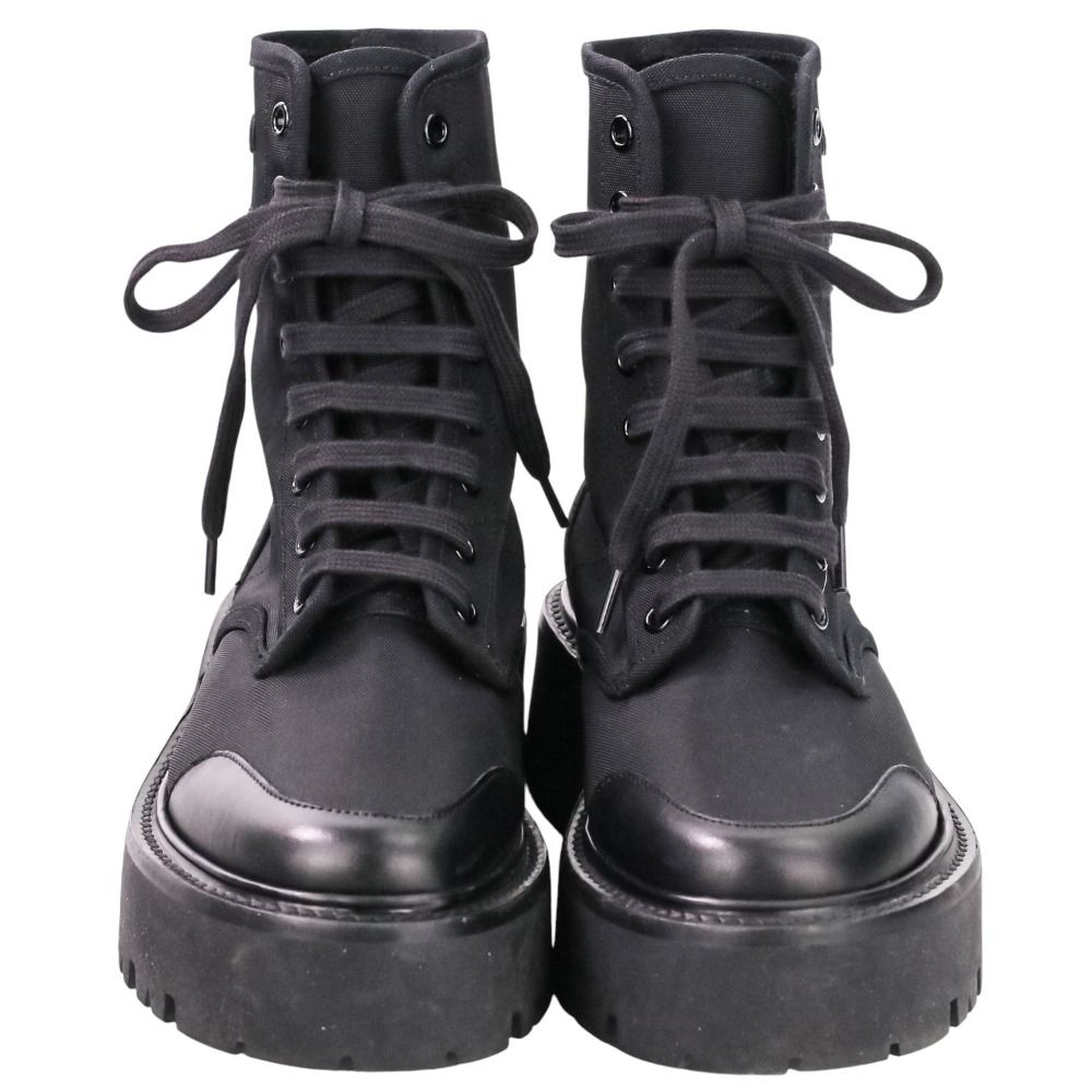 Celine Lace Up Balkis Boots Nylon Canvas 36 — view 2