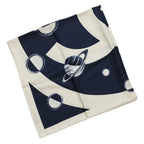 Chanel 17K CC Logo Planet Silk Scarf Ivory Navy — view 4
