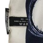 Chanel 17K CC Logo Planet Silk Scarf Ivory Navy — view 9