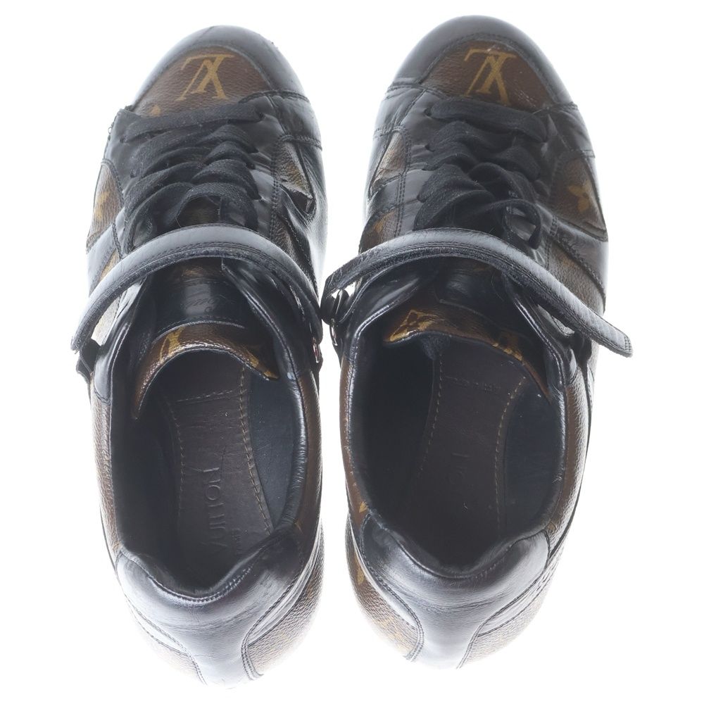 Louis Vuitton Monogram Macassar Globe Trotter Sneaker Brown Black — view 4