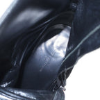 Louis Vuitton Monogram Metal Heel Side Zip Suede Leather Ankle Boots Black — view 4