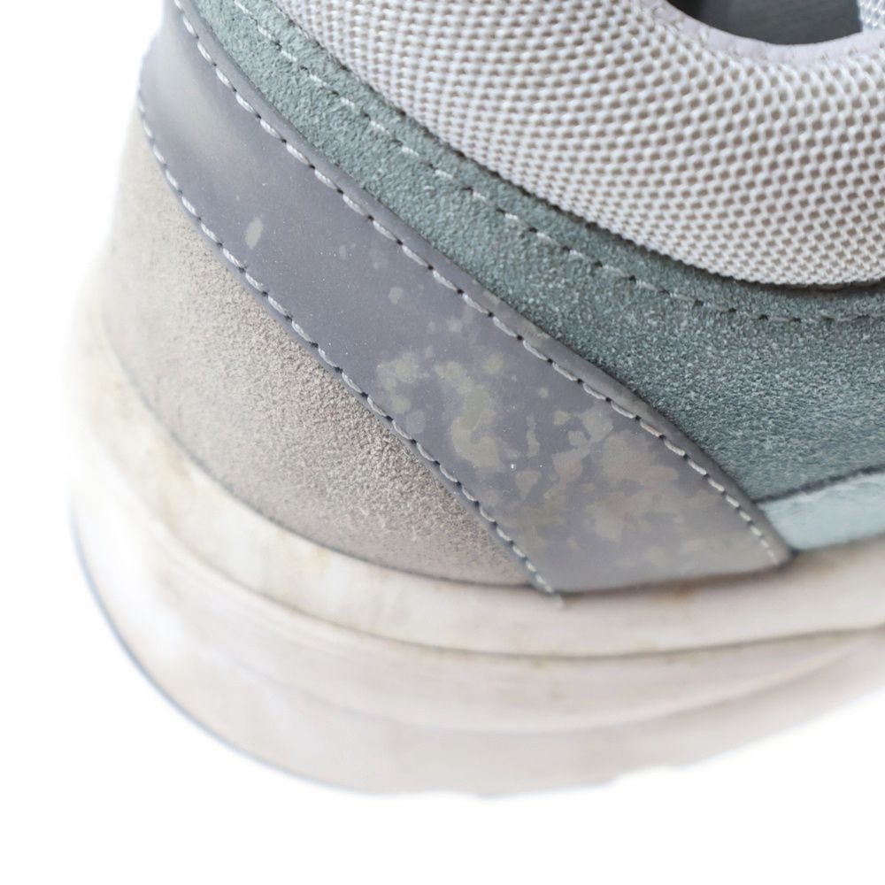 Chanel CC Logo Suede Leather Low Cut Sneakers Gray Blue Grey-blue — view 6