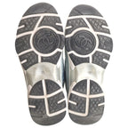 Chanel CC Logo Suede Leather Low Cut Sneakers Gray Blue Grey-blue — view 5