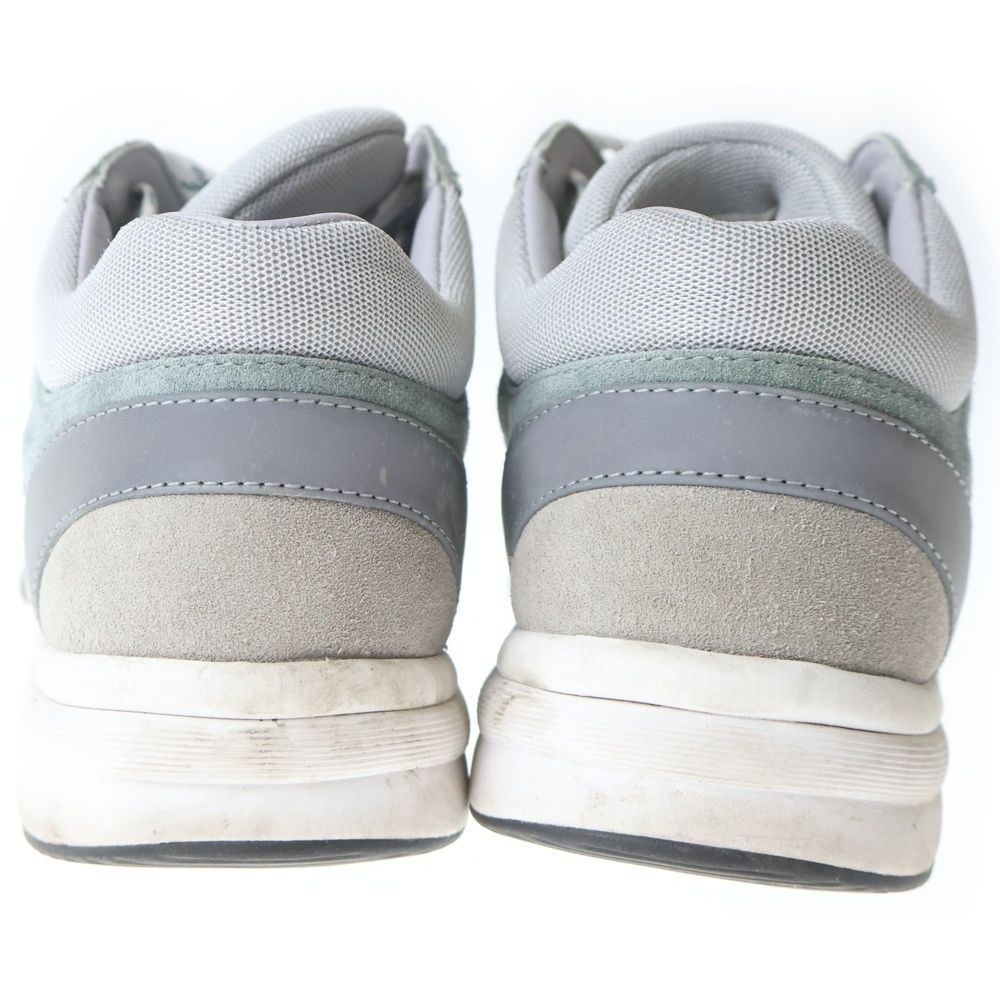Chanel CC Logo Suede Leather Low Cut Sneakers Gray Blue Grey-blue — view 3