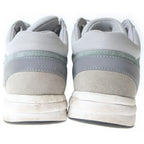 Chanel CC Logo Suede Leather Low Cut Sneakers Gray Blue Grey-blue — view 3