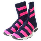 Fendi Border Socks Sneakers Navy Pink Navypink — view 2