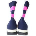 Fendi Border Socks Sneakers Navy Pink Navypink — view 3