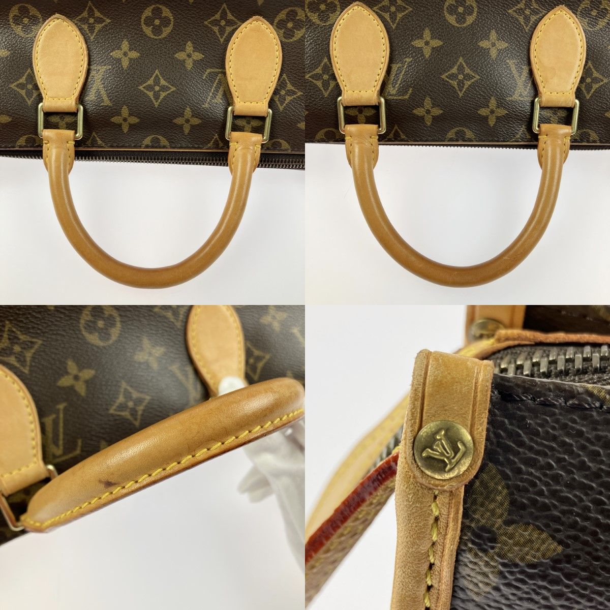 Louis Vuitton Handbag Monogram Canvas Leather — view 9