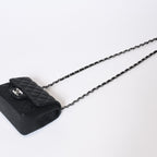 Chanel Mini Quilted 17 Chain Shoulder Bag CC Logo Caviar Leather Black — view 4
