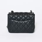 Chanel Mini Quilted 17 Chain Shoulder Bag CC Logo Caviar Leather Black — view 2