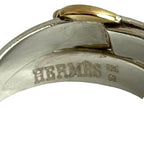 Hermes Double Tour 18K Gold Ring Silver — view 4