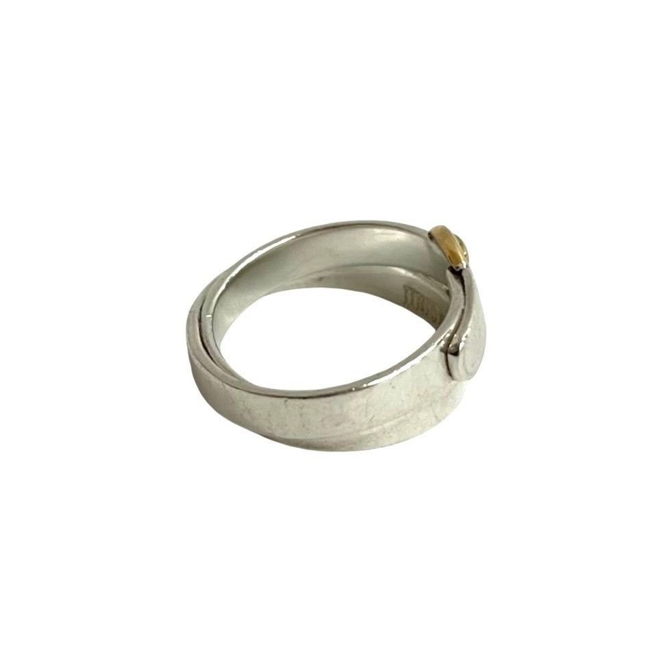 Hermes Double Tour 18K Gold Ring Silver — view 6