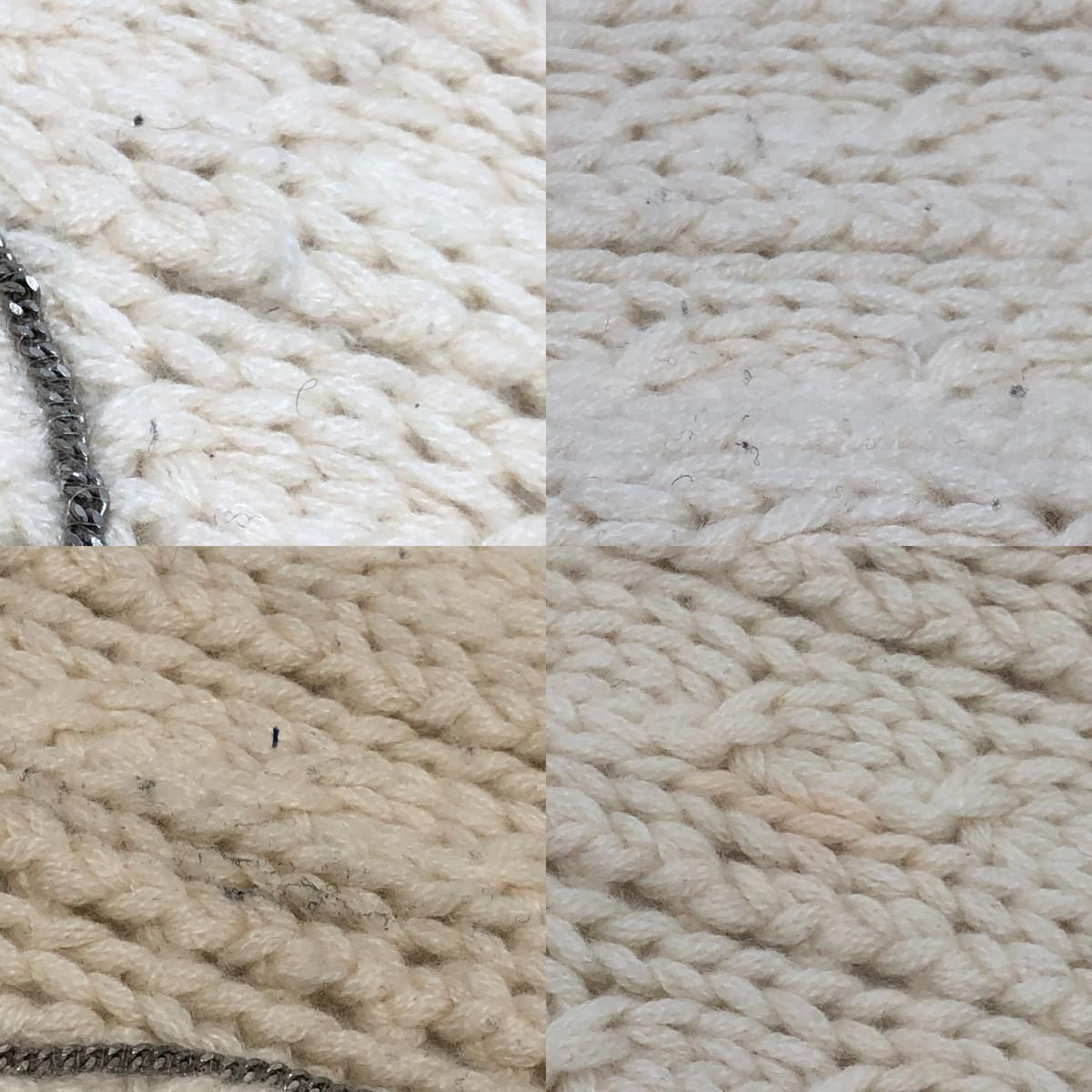 Chanel Scarf Chain CC Logo Cashmere White — view 8