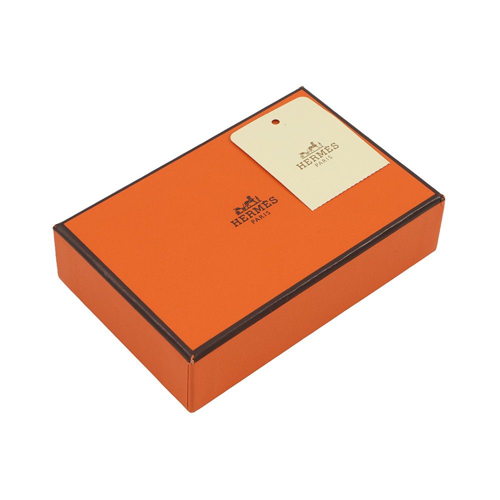 Hermes 4 Key Case Bearn Blue Elige Silver Epsom Holder Zelige — view 8