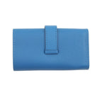 Hermes 4 Key Case Bearn Blue Elige Silver Epsom Holder Zelige — view 3