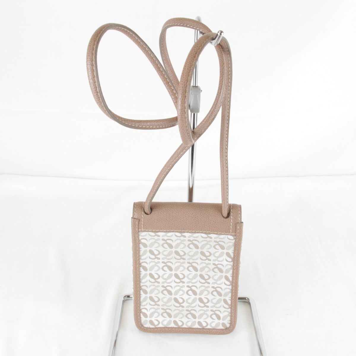 Loewe Usedloewe Repeat Anagram Mini Shoulder Bag Canvas Beige — view 2