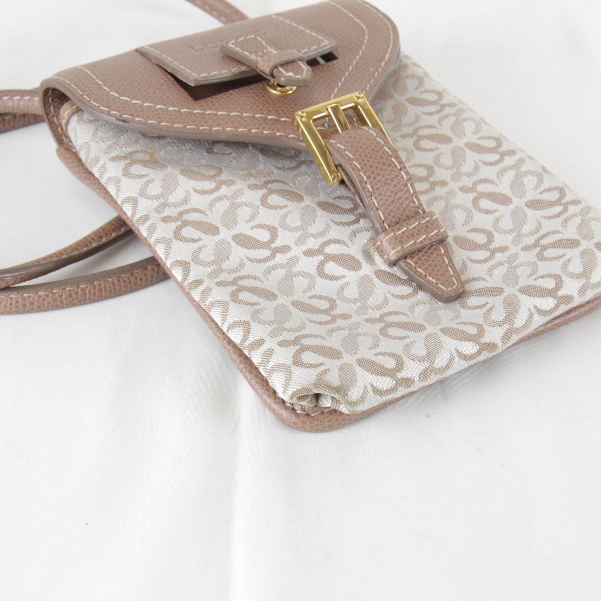 Loewe Usedloewe Repeat Anagram Mini Shoulder Bag Canvas Beige — view 6