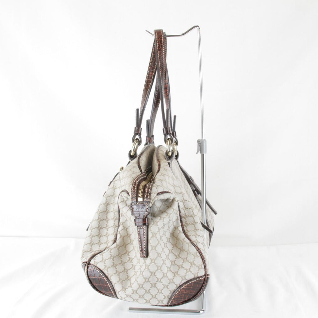 Celine Macadam Pattern Beige Handbag Canvas — view 3